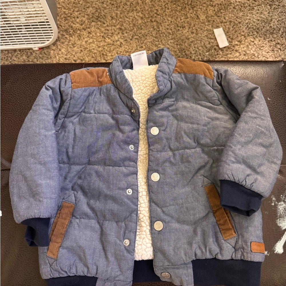 Koala Kids Blue and Brown Puffer Jacket